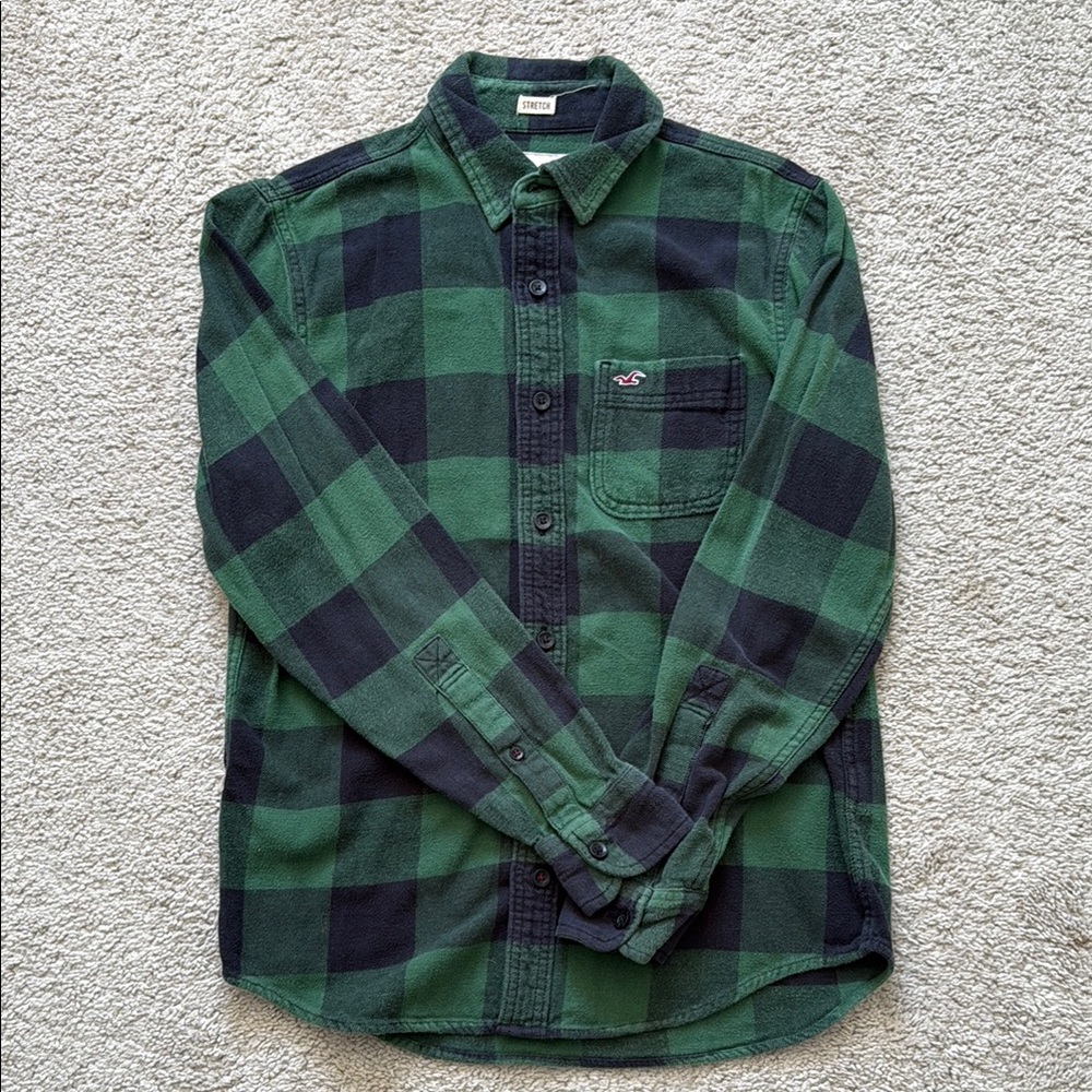 Flannel Green and Black Shirt